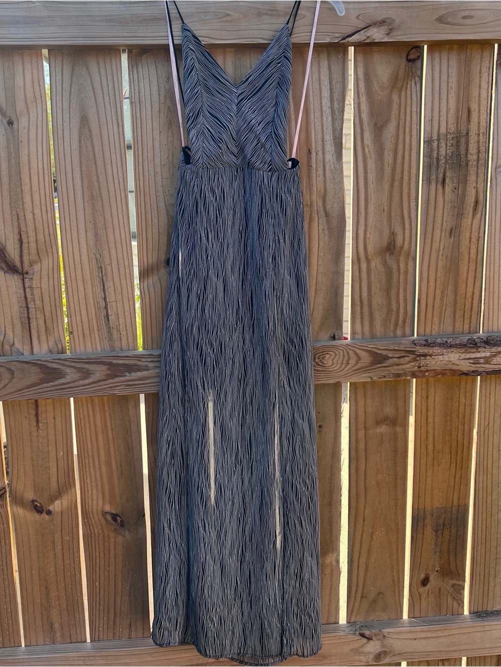 Forever 21 Black Pleated V-Neck Maxi Dress